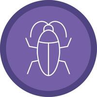 Cockroach Line Multi Circle Icon vector