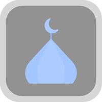 Mosque Domes Flat Round Corner Icon vector