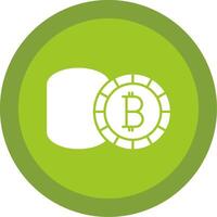Bitcoin Glyph Multi Circle Icon vector