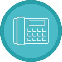 Telephone Line Multi Circle Icon vector