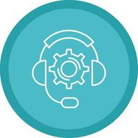 Technical Support Line Multi Circle Icon vector