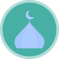 Mosque Domes Flat Multi Circle Icon vector