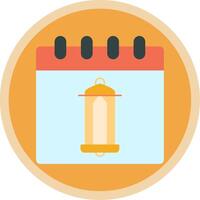 Calendar Flat Multi Circle Icon vector