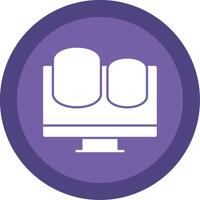 Finance Glyph Multi Circle Icon vector