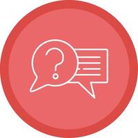 Question Line Multi Circle Icon vector