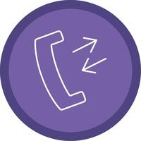 Phone Receiver Line Multi Circle Icon vector