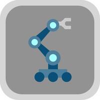 Robotics Flat Round Corner Icon vector