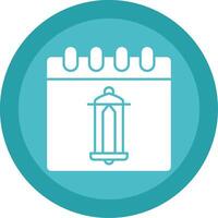 Calendar Glyph Multi Circle Icon vector