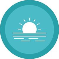 Ramadan Sunrise Glyph Multi Circle Icon vector