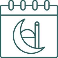 Calendar Line Gradient Round Corner Icon vector
