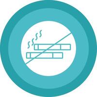 No Smoking Glyph Multi Circle Icon vector