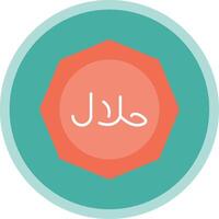 Halal Flat Multi Circle Icon vector