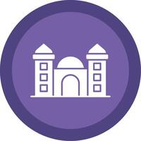 Mosque Glyph Multi Circle Icon vector