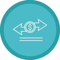 Transfer Line Multi Circle Icon vector