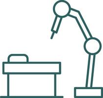 Robotic Surgery Line Gradient Round Corner Icon vector