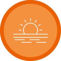 Ramadan Sunrise Line Multi Circle Icon vector