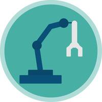 Robotic Arm Flat Multi Circle Icon vector