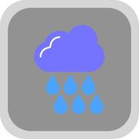 Rainy Flat Round Corner Icon vector