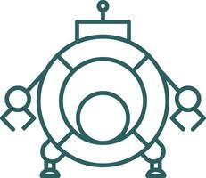 Robotics Line Gradient Round Corner Icon vector