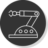 Assembly Line Grey Circle Icon vector