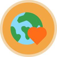 Earth Flat Multi Circle Icon vector