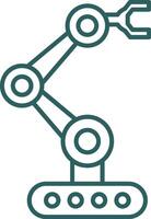 Robotics Line Gradient Round Corner Icon vector