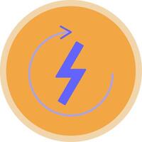 Renewable Energy Flat Multi Circle Icon vector