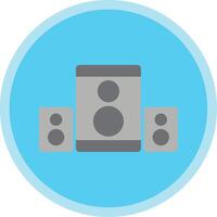 Speaker Flat Multi Circle Icon vector