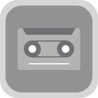 Cassette Flat Round Corner Icon vector