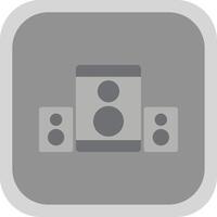 Speaker Flat Round Corner Icon vector