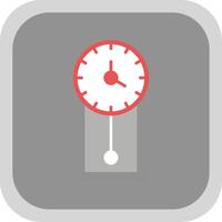 Clásico reloj plano redondo esquina icono vector