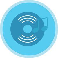 Vinyl Record Flat Multi Circle Icon vector