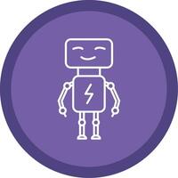 Bot Line Multi Circle Icon vector