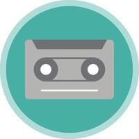 Cassette Flat Multi Circle Icon vector