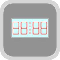 Digital Clock Flat Round Corner Icon vector