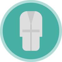 Bath Robe Flat Multi Circle Icon vector
