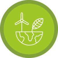 ecología línea multi circulo icono vector