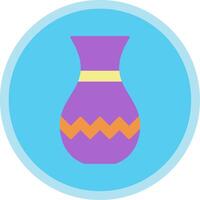 Vase Flat Multi Circle Icon vector