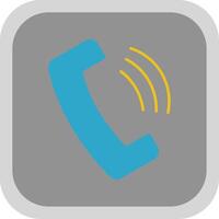 Phone Flat Round Corner Icon vector