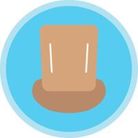 Top Hat Flat Multi Circle Icon vector