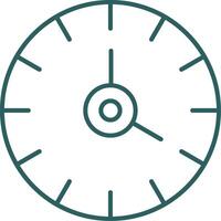 reloj línea degradado redondo esquina icono vector