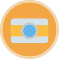 Old Came Flat Multi Circle Icon vector