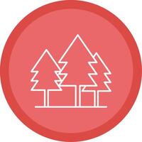 Tree Line Multi Circle Icon vector