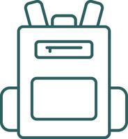 Backpack Line Gradient Round Corner Icon vector