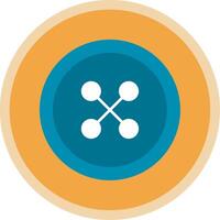 Cloth Button Flat Multi Circle Icon vector