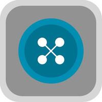 Cloth Button Flat Round Corner Icon vector