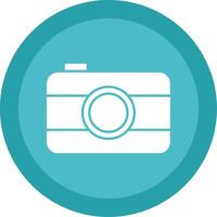 Old Came Glyph Multi Circle Icon vector