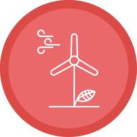 Wind Energy Line Multi Circle Icon vector