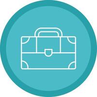 Suitcase Line Multi Circle Icon vector