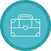 Suitcase Line Multi Circle Icon vector